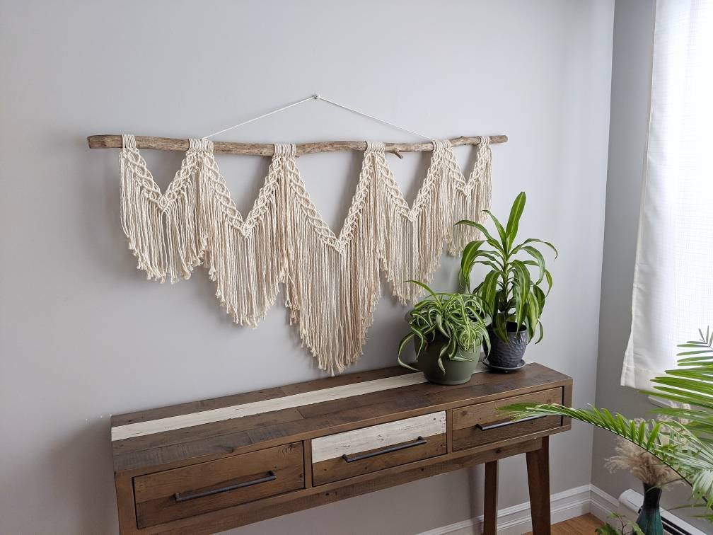 Extra Large Macrame Wall Hanging String Theories Fiber Design
