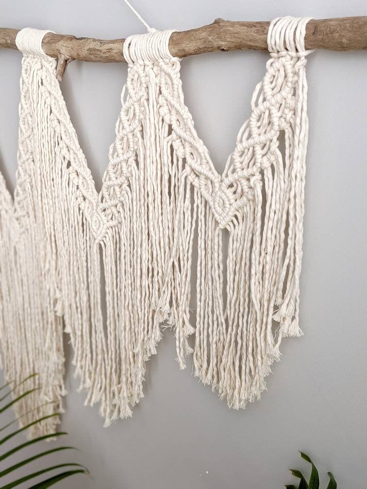 Extra Large Macrame Wall Hanging String Theories Fiber Design
