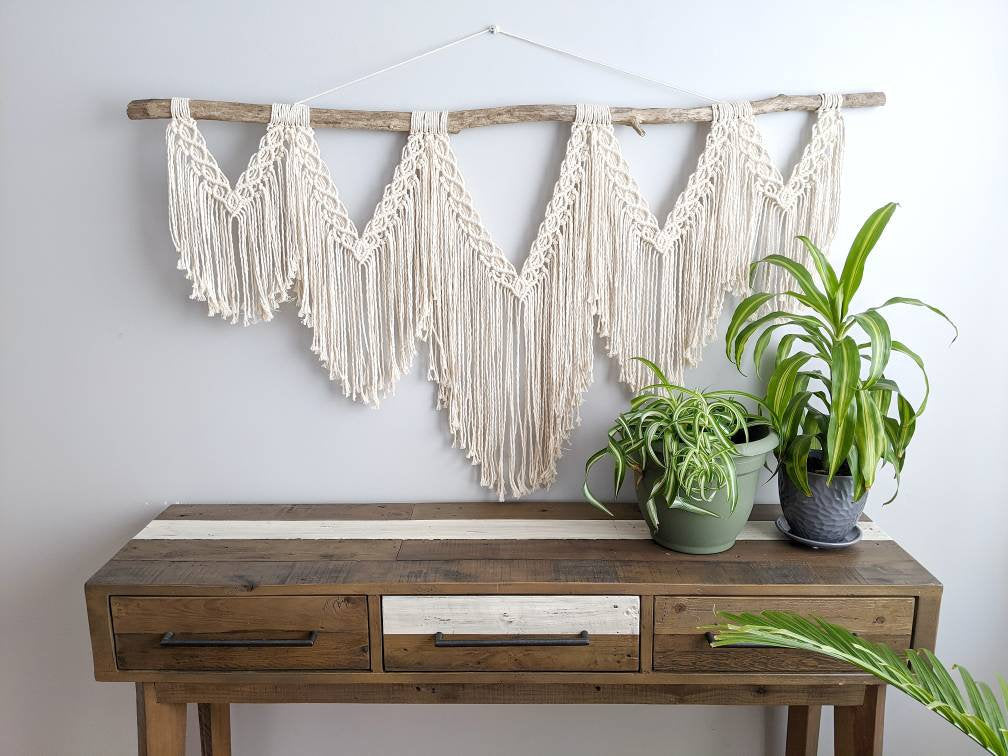 Extra Large Macrame Wall Hanging String Theories Fiber Design