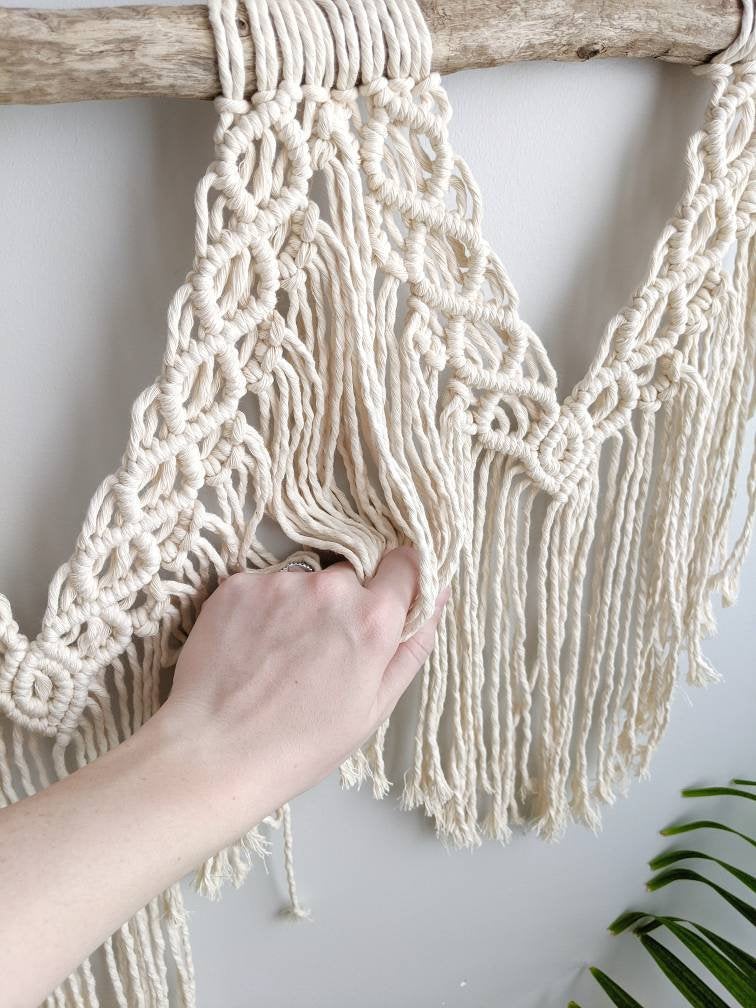 Extra Large Macrame Wall Hanging String Theories Fiber Design