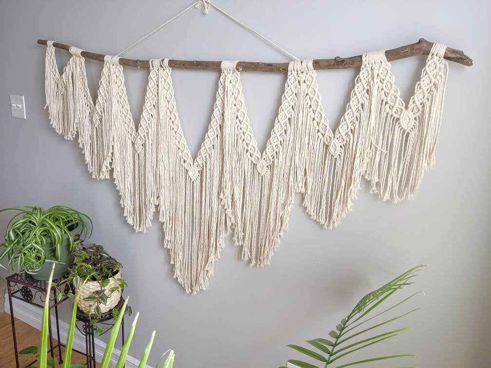 Extra Large Statement Macrame Wall Hanging Tapestry String Theories Fiber Design