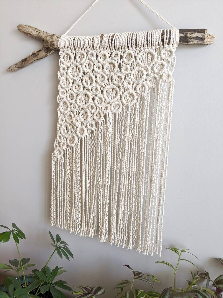 Macrame Asymmetric Bubble Wall Hanging String Theories Fiber Design