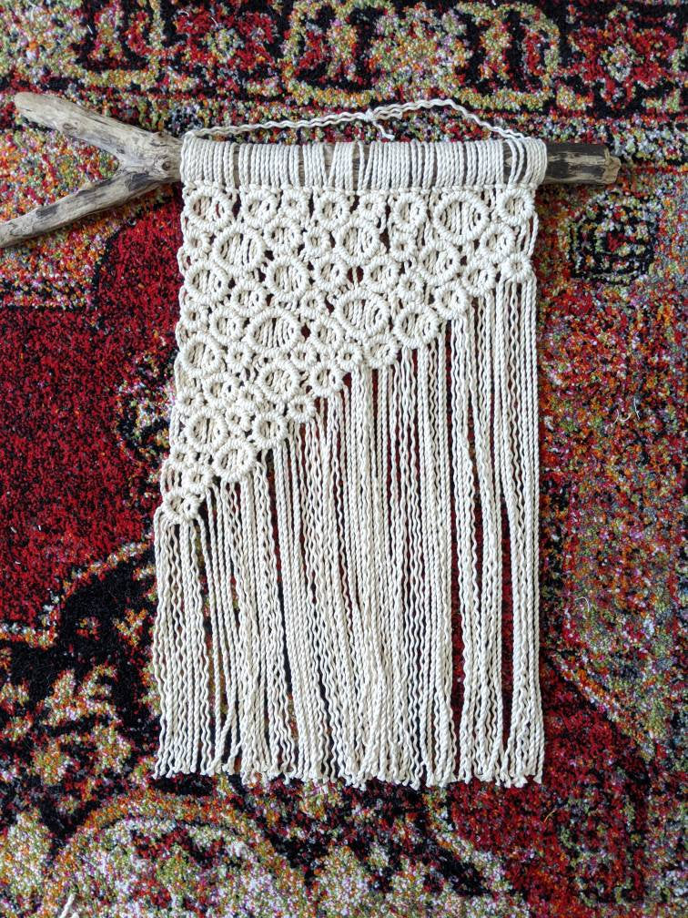 Macrame Asymmetric Bubble Wall Hanging String Theories Fiber Design