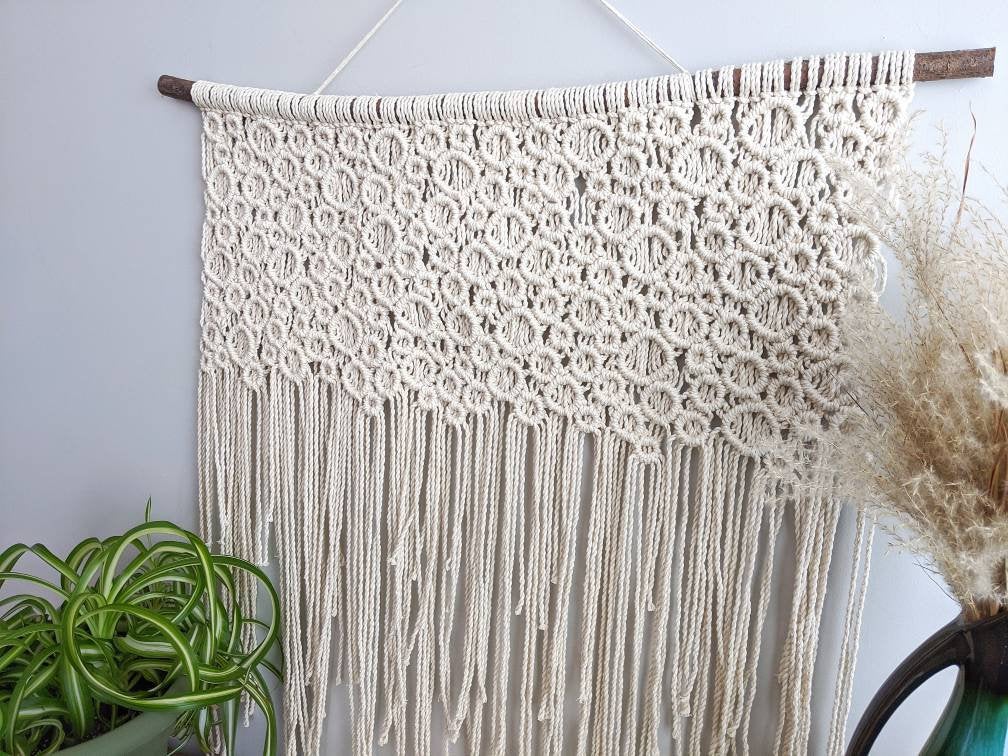 Extra Large Macrame Bubbles Wall Hanging String Theories Fiber Design