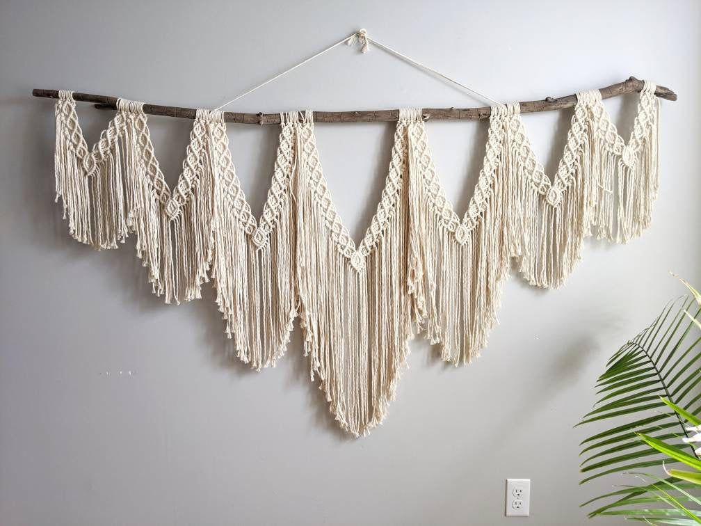 Extra Large Statement Macrame Wall Hanging Tapestry String Theories Fiber Design
