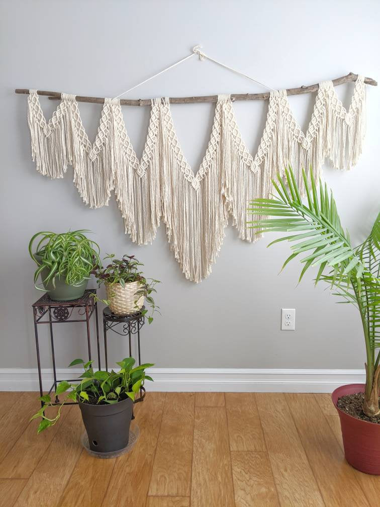 Extra Large Statement Macrame Wall Hanging Tapestry String Theories Fiber Design