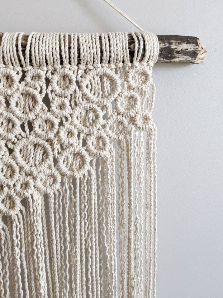 Macrame Asymmetric Bubble Wall Hanging String Theories Fiber Design