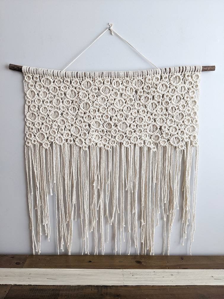 Extra Large Macrame Bubbles Wall Hanging String Theories Fiber Design