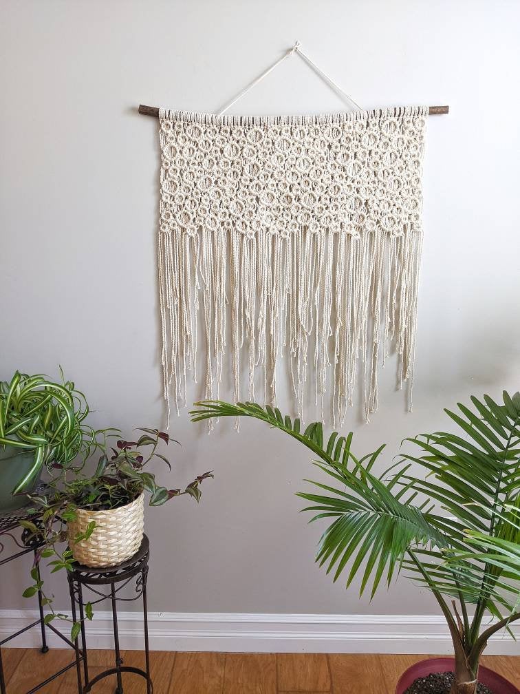 Extra Large Macrame Bubbles Wall Hanging String Theories Fiber Design