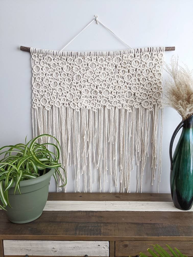 Extra Large Macrame Bubbles Wall Hanging String Theories Fiber Design