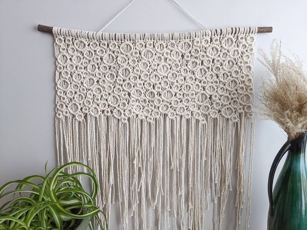 Extra Large Macrame Bubbles Wall Hanging String Theories Fiber Design