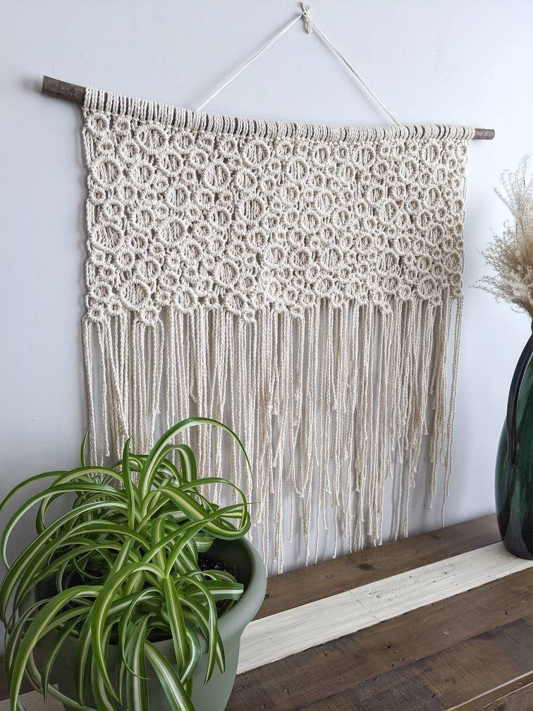 Extra Large Macrame Bubbles Wall Hanging String Theories Fiber Design